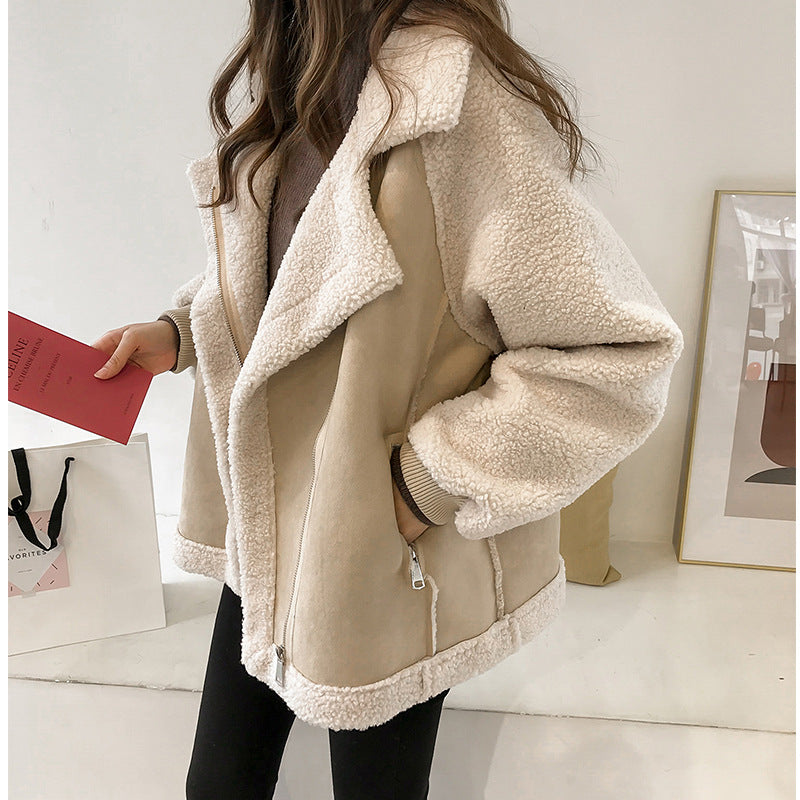 Amsterdam Suede Biker Jacket – Short Lamb Velvet Fit