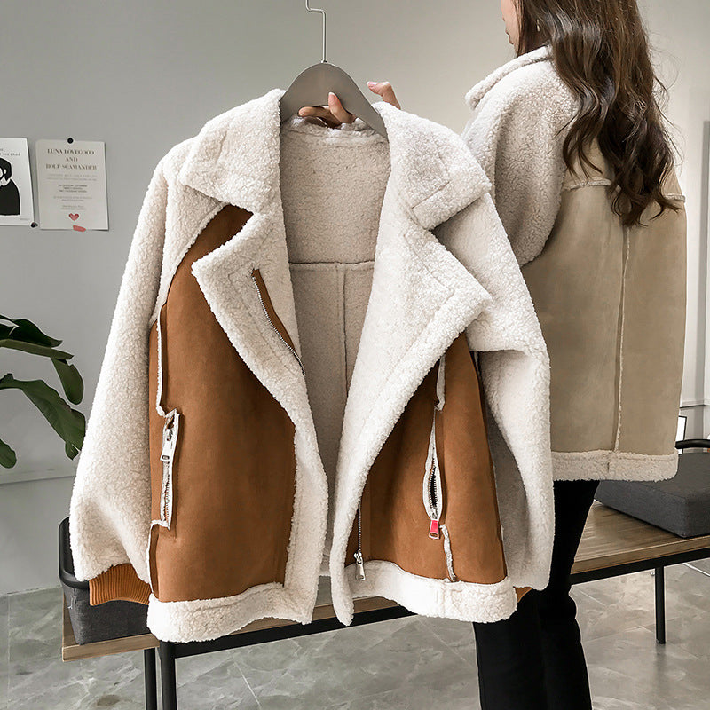 Amsterdam Suede Biker Jacket – Short Lamb Velvet Fit