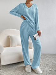 Chic Striped Two-Piece Set – Relaxed Fit