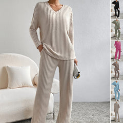 Chic Striped Two-Piece Set – Relaxed Fit
