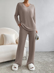 Chic Striped Two-Piece Set – Relaxed Fit
