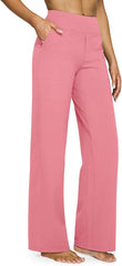 Pocket Knitted Straight High Waist Trousers
